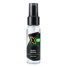 Xzone Helmet Detailer spray for cleaning and polishing helmet visor and shell.