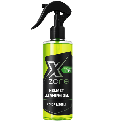 Xzone Helmet Cleaning Gel – visor and shell cleaner, Step 1, 200 ml bottle