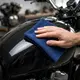 Cleaning a motorcycle with Xzone microfiber cloth without streaks